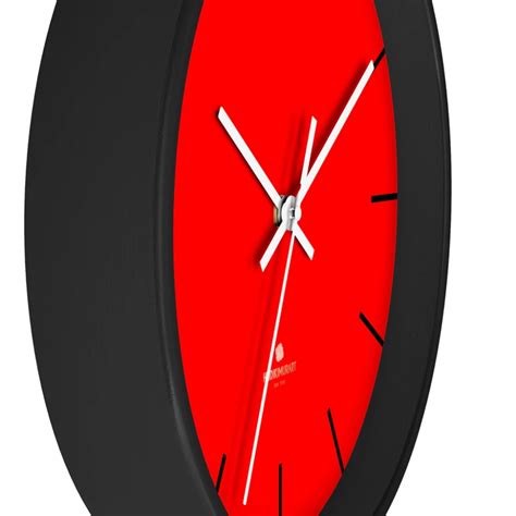 This is a design crated by check out all the different colors that the panels come in. Solid Bright Red Color Plain Modern 10 | How to make wall clock, Wall clock design, Large wall clock