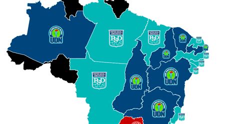 Partidos do Brasil Mapas de distribuição partidária por governos estaduais