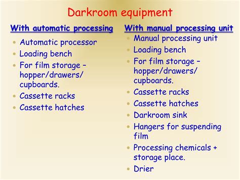 Ppt Radiographic Darkroom Powerpoint Presentation Free Download Id