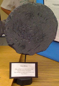 The discus throw employs a platelike implement weighing 2 kg (4 lb 6.55 oz) for men and 1 kg (2 lb 3.27 oz) for women. Making a discus - Ancient Greece project - Quatr.us Study ...