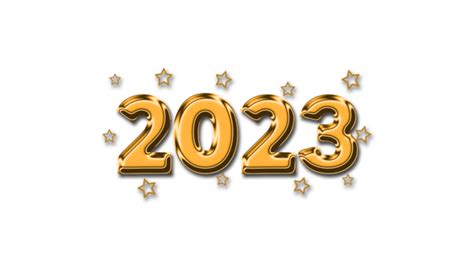2023 Texto Efeito Espacial 3d Vetor De Ouro Download Grátis Png 2023