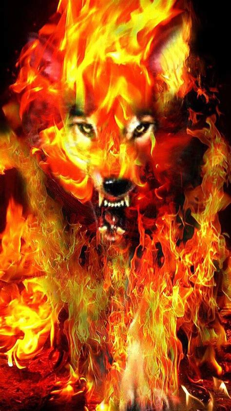 Fire Wolf Wolf Artwork Fire Wolf Fire Art