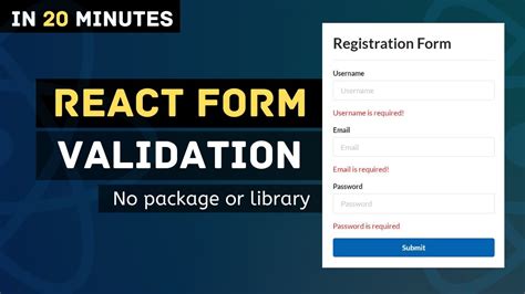Form Validation Using React React Forms Handling And Validation