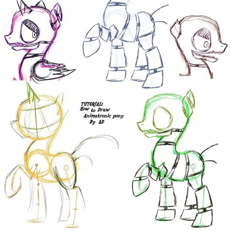 Art by friskyhyena and both songs are by haywyre.time in total: TUTORIAL : How to Draw Animatronic Ponies Part 2 Part 1 ...