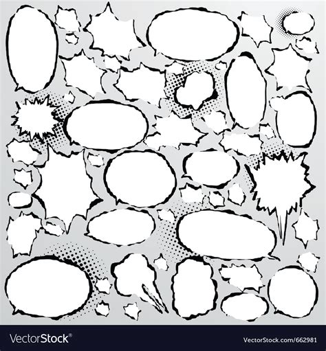 Speech And Thought Bubbles Royalty Free Vector Image