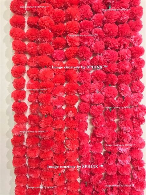 Buy Sphinx Artificial Marigold Fluffy Flowers Garlands For Festive
