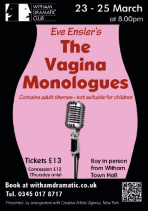 The Vagina Monologues At The Public Hall Witham Event Tickets From
