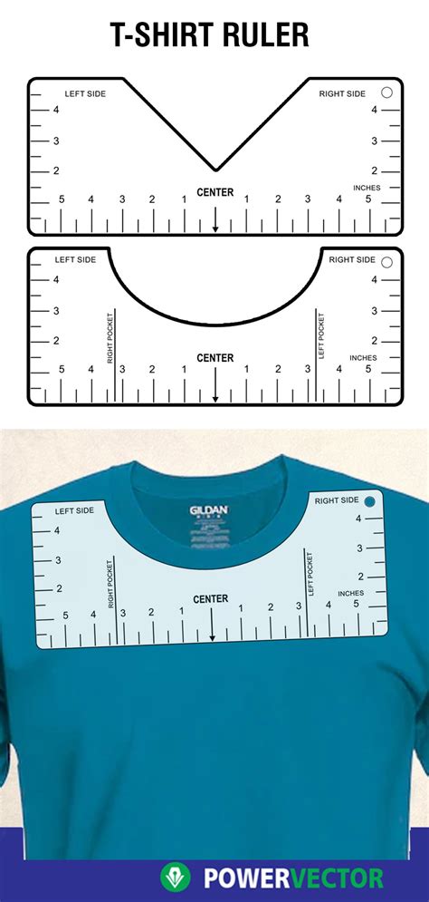 T-Shirt Alignment Tool, Glowforge SVG File, Printable Ruler