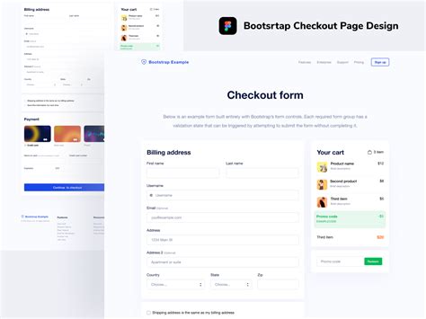 Bootstrap Checkout Page Design Uplabs