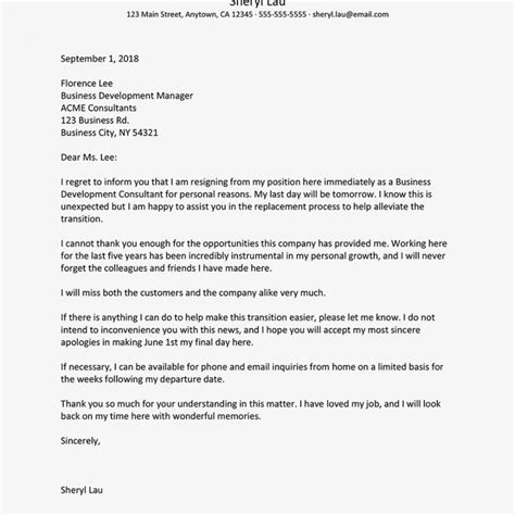 Get Our Example Of Resignation Letter Due To Lack Of Growth Opportunity