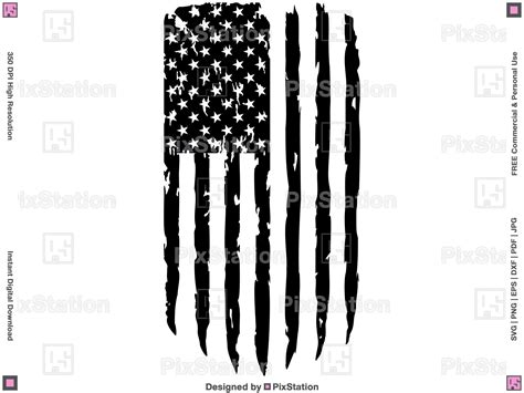 Vertical Distressed US Flag Svg Dxf American Flag Svg 4th Of Etsy