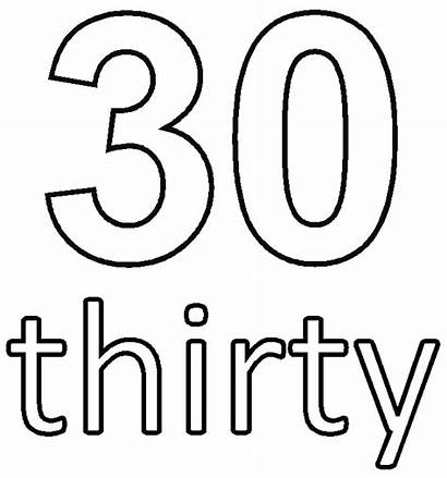 Number Coloring Pages Thirty Twenty Five Eighty