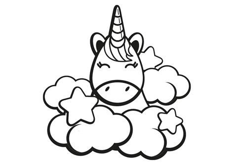 Dibujo Para Colorear Un Unicornio Saltando Unas Nubes Porn Sex Picture