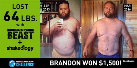 Body Beast Results Brandon Lost 64 Pounds Bodi