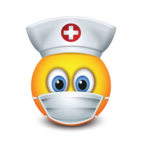 Smiling Healthcare Workers With Masks Illustrations Royalty Free