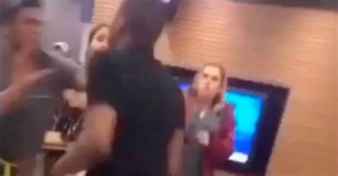 Moment Furious Mcdonalds Worker Knocks Customer Out During Shocking