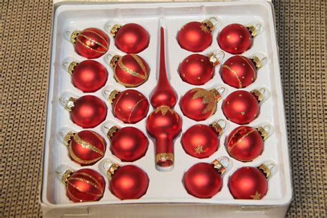 The Victoria Collection Of 21 Mini Glass Ornaments Small Tree Etsy