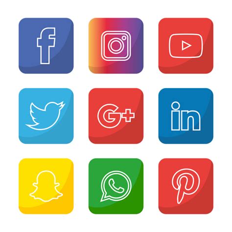 Social Media Icon Set Png