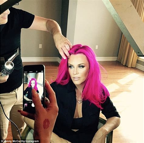 Jenny Mccarthy Debuts Pink Hair On Instagram Before Heading To The