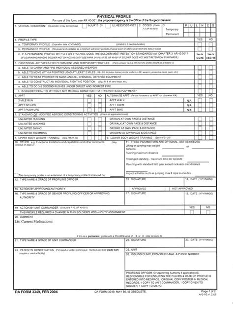 Da Form 3349 Fill And Sign Printable Template Online Us Legal Forms