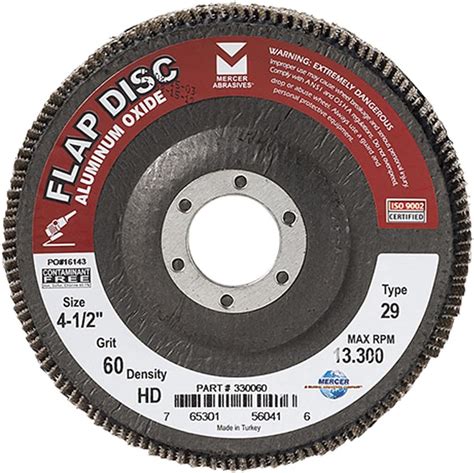 Mercer Industries 330060 Aluminum Oxide Flap Disc High