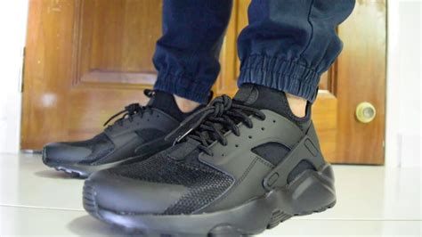 Find the nike air huarache ultra women's shoe at nike.com. Nike Air Huarache Run Ultra On Feet (Triple Black) - YouTube