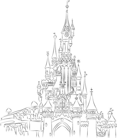 Simple Disney Castle Drawing At Getdrawings Free Download