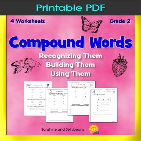 Compound Words 4 Practice Activity Worksheets Grade 2 Made By
