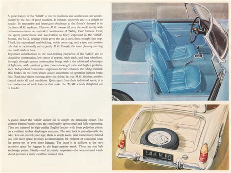 MG MGB Roadster Brochure 1967 Interior 1967 MGB GT