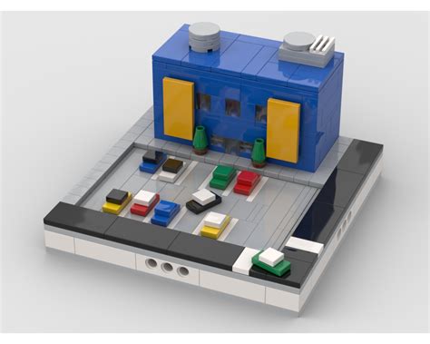 Lego Moc Center With Car Park For A Modular City By Gabizon