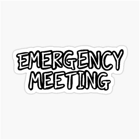 Among Us Emergency Meeting Sticker Sticker For Sale By Sugoistuff