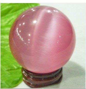 Pink Cat S Eye Crystal Ball Orb Sphere Mm For Display China Mainland