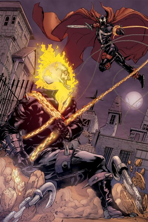 Artstation Spawn Vs Ghost Rider Comic Art Coloring