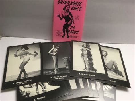1992 Grindhouse Girls 20 Card Oversized Set Photos Of 1950 60s Vintage Strippers Ebay