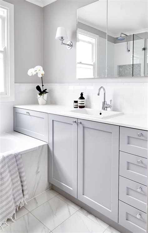 Bondi — Rhys Jones Interior Architecture Grey Bathroom Vanity Grey