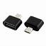 Smartphone Plastic Micro USB To Mini OTG Expansion Adapter Black 2pcs