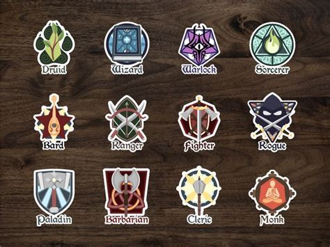 Class Emblem Stickers Dungeons And Dragons Art Dandd Dungeons And