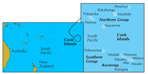 Map Of Cook Islands In The South Pacific Islands