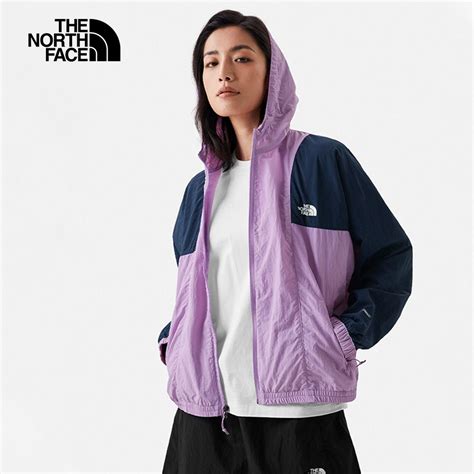 The North Face 北面 女款紫色防風防曬可打包連帽外套5jxiitm Pchome 24h購物