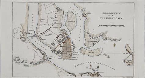 Lot Revolutionary War Period Map Siege Of Charleston Veelwaard