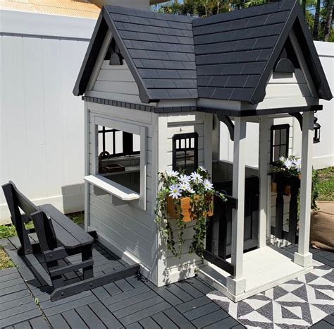 Farmhouse Style Outdoor Playhouse Version 3 In 2020 Play Houses