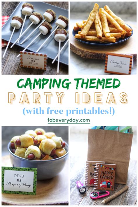 Brilliant Camping Themed Party Ideas Easy Party Food Favors And Free