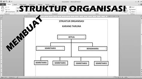 Kami sedia membantu carta organisasi jabatan carta organisasi koperat carta organisasi sekolah dan lain lain. Cara Mudah Membuat STRUKTUR ORGANISASI Microsoft Word ...