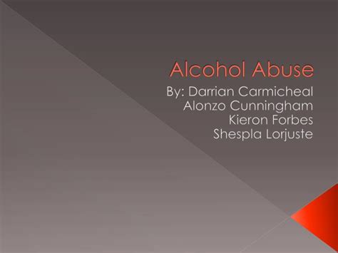 Ppt Alcohol Abuse Powerpoint Presentation Free Download Id1558610