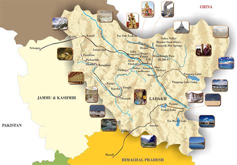 Map Of Ladakh Ladakh Tours Operato Ladakh Travel Company
