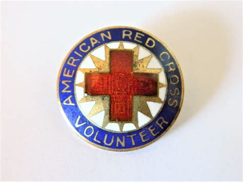 Vintage Wwii Arc American Red Cross Volunteer Enamel Etsy American