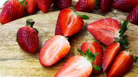 Cutting Strawberries 4k Copyright Free Stock Video Free Stock