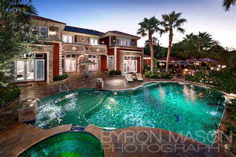 Mansion Backyard Pool A Beautiful Shot Of A Mansion In Las Flickr