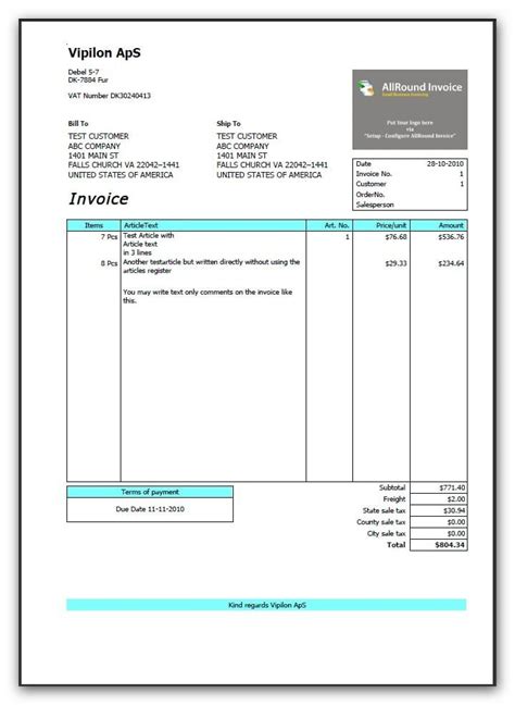 Free Shipping Invoice Template Printable Templates