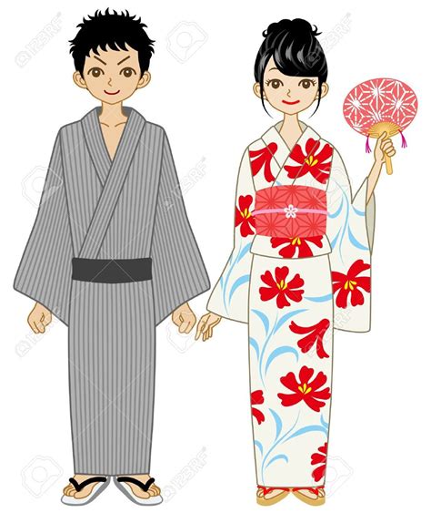 Japanese Yukata Couple Stock Fotó 20242818